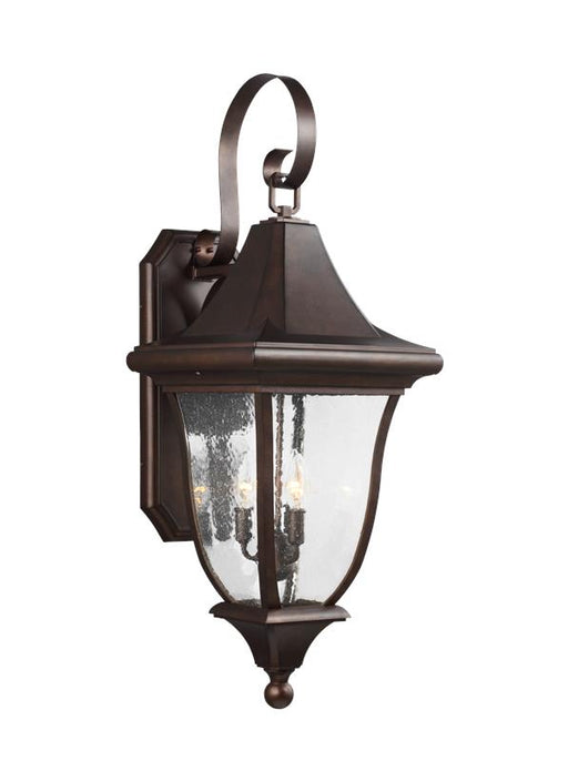 Generation Lighting Oakmont Large Lantern Patina Bronze Finish With Clear Seeded Glass Panels (OL13102PTBZ)