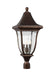 Generation Lighting Oakmont Post Lantern Patina Bronze Finish With Clear Seeded Glass (OL13107PTBZ)