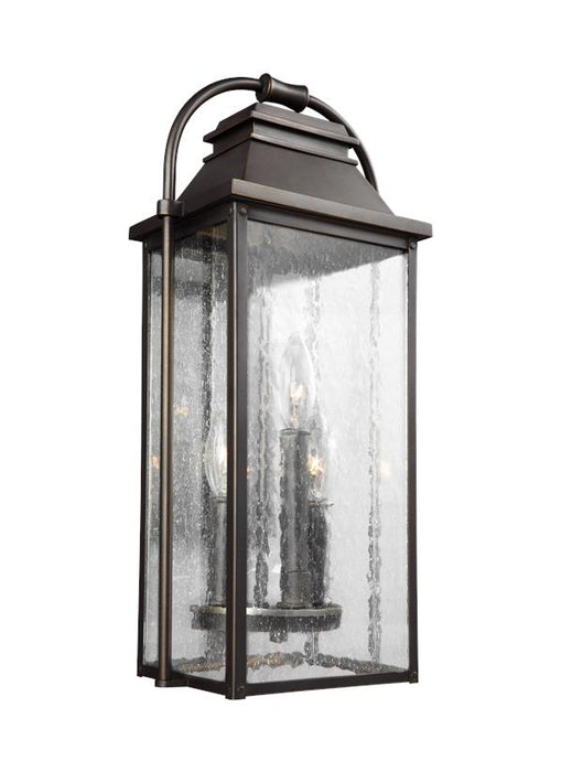 Generation Lighting Wellsworth Small Lantern Antique Bronze Finish With Clear Seeded Glass (OL13200ANBZ)