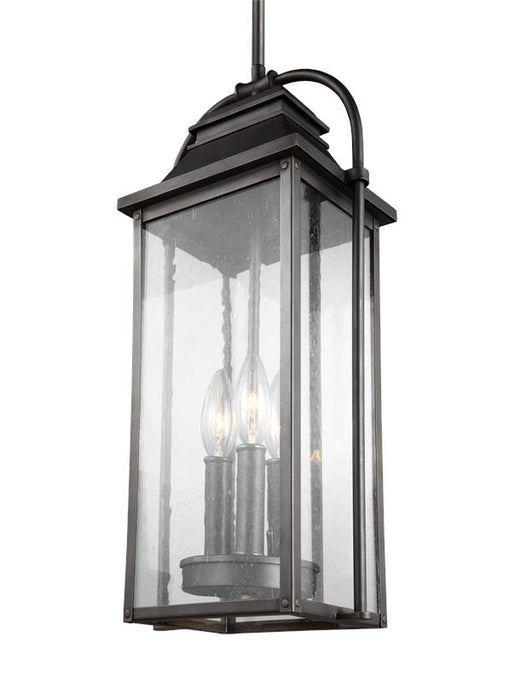 Generation Lighting Wellsworth Pendant Antique Bronze Finish With Clear Seeded Glass (OL13209ANBZ)