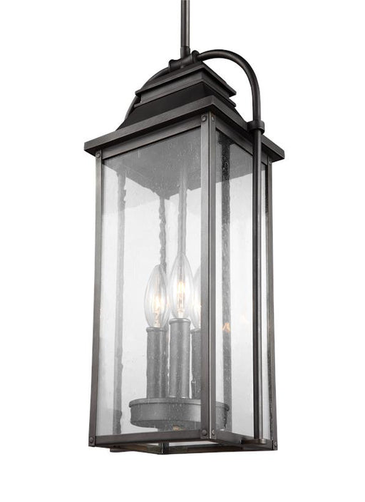 Generation Lighting Wellsworth Pendant Antique Bronze Finish With Clear Seeded Glass (OL13209ANBZ)