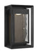 Generation Lighting Urbandale Modern 1-Light Outdoor Exterior Small LED Lantern Sconce Light Textured Black With Water Glass Panels (OL13700TXB-L1)