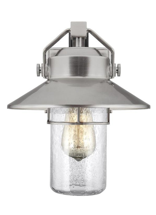 Generation Lighting Boynton Small Lantern Painted Brushed Steel Finish With Clear Seeded Glass Shade (OL13900PBS)