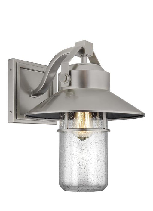 Generation Lighting Boynton Large Lantern Painted Brushed Steel Finish With Clear Seeded Glass Shade (OL13902PBS)
