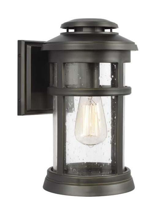 Generation Lighting Newport Small Lantern Antique Bronze Finish With Clear Seeded Glass Shade (OL14301ANBZ)