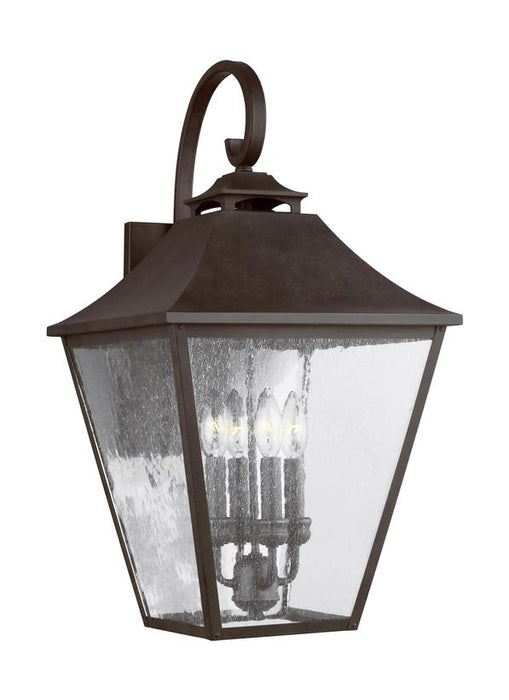 Generation Lighting Galena Large Lantern Sable Finish With Clear Seeded Glass Plates (OL14404SBL)