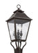Generation Lighting Galena Small Post Lantern Sable Finish With Clear Seeded Glass Plates (OL14406SBL)
