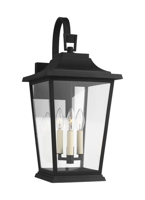 Generation Lighting Warren Medium Lantern Textured Black Finish With Clear Glass Panels (OL15402TXB)