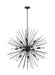 Generation Lighting Hilo Large Outdoor Chandelier Oil Rubbed Bronze Finish With Clear Glass Shades (OLF3296/12ORB)