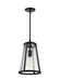 Generation Lighting Harrow Mini Pendant Oil Rubbed Bronze Finish With Clear Seeded Glass Panels (P1287ORB)