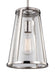 Generation Lighting Harrow Mini Pendant Polished Nickel Finish With Clear Seeded Glass Panels (P1287PN)