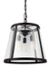 Generation Lighting Harrow Large Pendant Oil Rubbed Bronze Finish With Clear Seeded Glass Panels (P1288ORB)