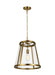 Generation Lighting Harrow Medium Pendant Burnished Brass Finish With Clear Glass Panels (P1289BBS)