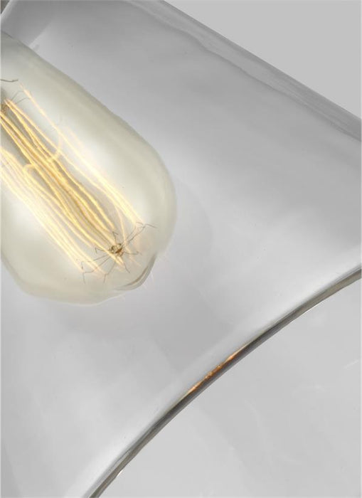 Generation Lighting Baskin Cone Pendant Painted Aged Brass/Dark Weathered Zinc Finish With Clear Glass (P1347PAGB/DWZ)