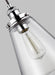 Generation Lighting Baskin Cone Pendant Polished Nickel Finish With Clear Glass (P1347PN)