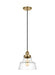 Generation Lighting Sean Lavin Baskin 1-Light Chimney Pendant In Satin Brass Finish With Clear Glass Shade (P1348SB)