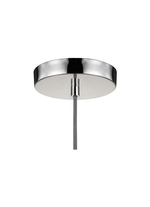 Generation Lighting Baskin Dome Pendant Polished Nickel Finish With Clear Glass (P1349PN)