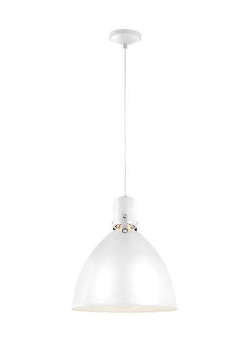 Generation Lighting Brynne Small LED Pendant Flat White Finish (P1442FWH-L1)