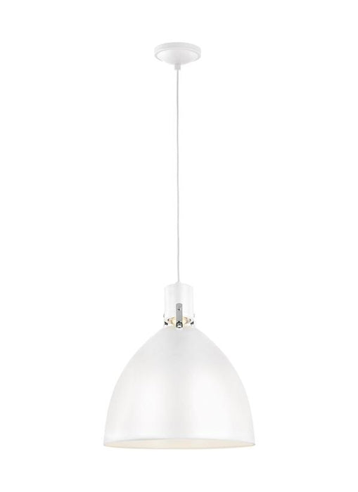 Generation Lighting Brynne Medium LED Pendant Flat White Finish (P1443FWH-L1)