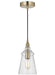 Generation Lighting Sean Lavin Loras 1-Light Ceiling Pendant In Satin Brass With Clear Seeded Glass Shade (P1449SB)