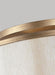 Generation Lighting Lennon Medium Semi-Flush Mount Sunset Gold Finish With Cream Linen Shade (SF339SG)