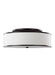 Generation Lighting Lennon Large Semi-Flush Mount Oil Rubbed Bronze Finish With Ivory Linen Shade (SF340ORB)