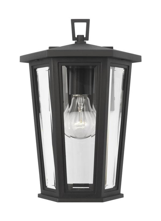 Generation Lighting Sean Lavin Witley 1-Light Small Outdoor Wall Lantern In Textured Black Finish With Clear Beveled Glass Panels (SLO1041TXB)