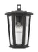 Generation Lighting Sean Lavin Witley 1-Light Small Outdoor Wall Lantern In Textured Black Finish With Clear Beveled Glass Panels (SLO1041TXB)