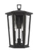 Generation Lighting Sean Lavin Witley 2-Light Medium Outdoor Wall Lantern In Textured Black Finish With Clear Beveled Glass Panels (SLO1052TXB)