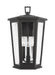 Generation Lighting Sean Lavin Witley 3-Light Large Outdoor Wall Lantern In Textured Black Finish With Clear Beveled Glass Panels (SLO1063TXB)