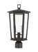 Generation Lighting Sean Lavin Witley 2-Light Medium Outdoor Post Lantern In Textured Black Finish With Clear Beveled Glass Panels (SLO1092TXB)