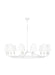 Generation Lighting Ziba Transitional 12-Light Indoor Dimmable Extra Large Chandelier Matte White With White Linen Fabric Shades (TC11712MWT)