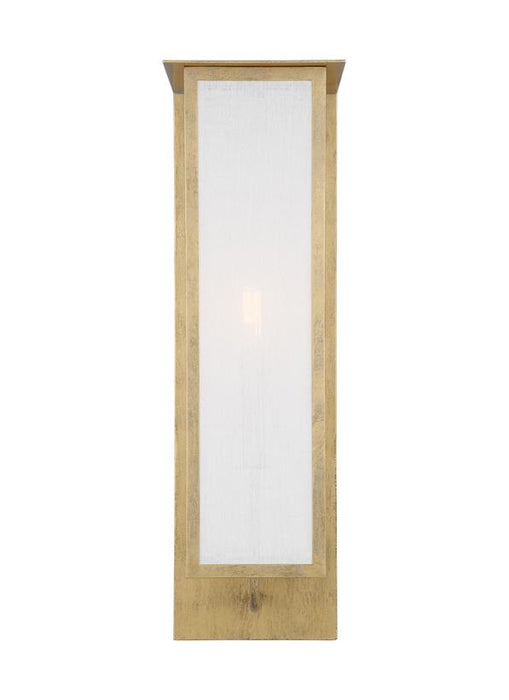 Generation Lighting Dresden Casual 1-Light Indoor Dimmable Wall Large Sconce In Coastal Gild Finish With White Linen Fabric Shades (TFW1001CGD)