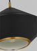 Generation Lighting Stanza Transitional 1-Light Indoor Dimmable Extra Large Pendant Ceiling Chandelier Light Midnight Black-Steel Shade (TP1221MBKBBS)
