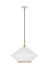 Generation Lighting Stanza Transitional 1-Light Indoor Dimmable Extra Large Pendant Ceiling Chandelier Light Matte White-Steel Shade (TP1221MWTBBS)
