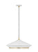 Generation Lighting Stanza Transitional 1-Light Indoor Dimmable Grand Pendant Ceiling Chandelier Light Matte White With Steel Shade (TP1241MWTBBS)