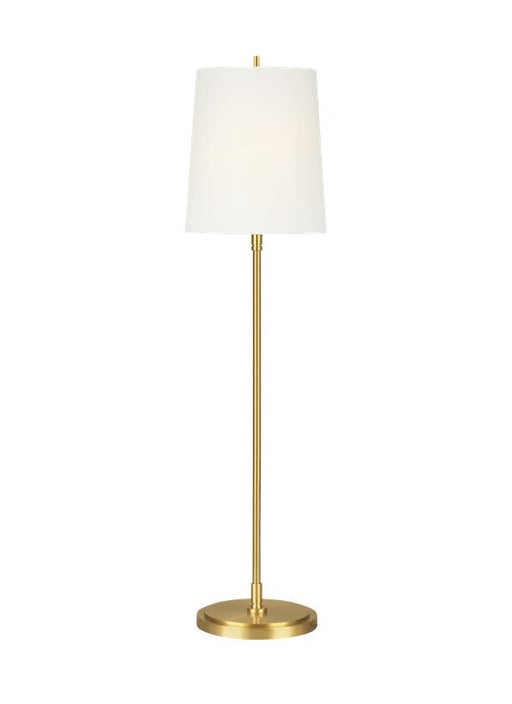 Generation Lighting Beckham Classic Floor Lamp Burnished Brass Finish With White Linen Fabric Shade (TT1031BBS1)