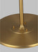 Generation Lighting Signoret Task Floor Lamp Burnished Brass Finish With White Linen Fabric Shade (TT1071BBS1)