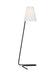 Generation Lighting Jaxon Floor Lamp Aged Iron Finish With White Linen Fabric Shade (TT1181AI1)