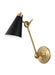 Generation Lighting Signoret Library Sconce Burnished Brass Finish With Midnight Black Steel Shade (TW1071BBS)
