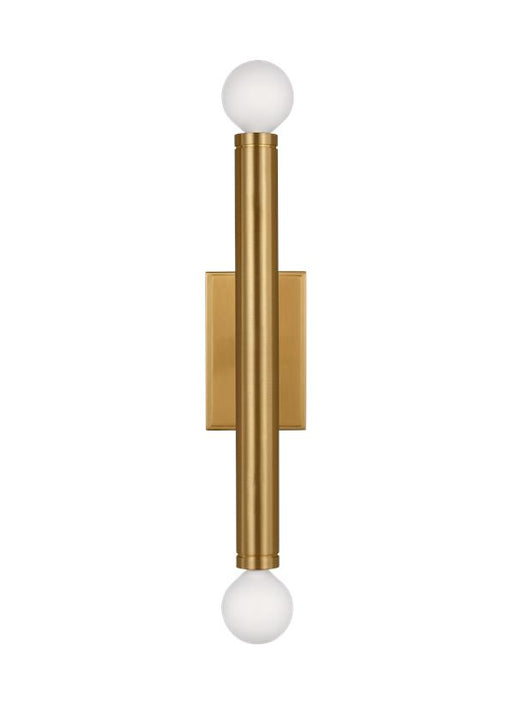Generation Lighting Beckham Modern Contemporary 2-Light Indoor Dimmable Medium Wall Sconce In Burnished Brass Gold Finish (TW1122BBS)