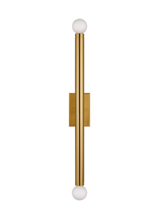 Generation Lighting Beckham Modern Contemporary 2-Light Indoor Dimmable Large Wall Sconce In Burnished Brass Gold Finish (TW1132BBS)
