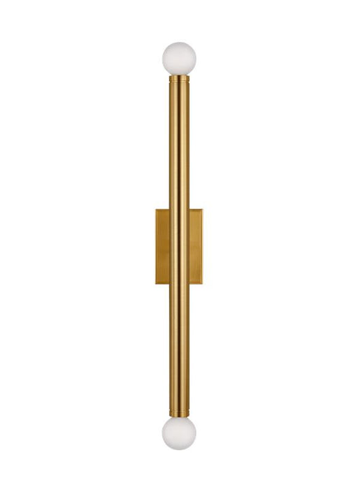 Generation Lighting Beckham Modern Contemporary 2-Light Indoor Dimmable Large Wall Sconce In Burnished Brass Gold Finish (TW1132BBS)