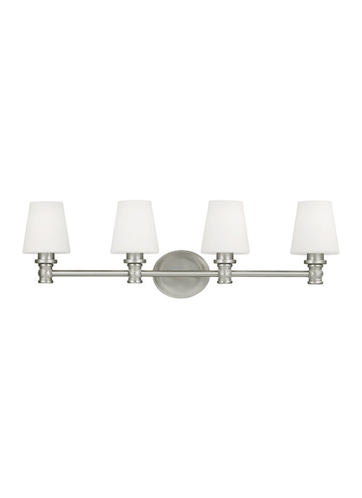 Generation Lighting Xavierre 4-Light Vanity Satin Nickel Finish With Opal Etched Cased Glass Shades (VS22104SN)