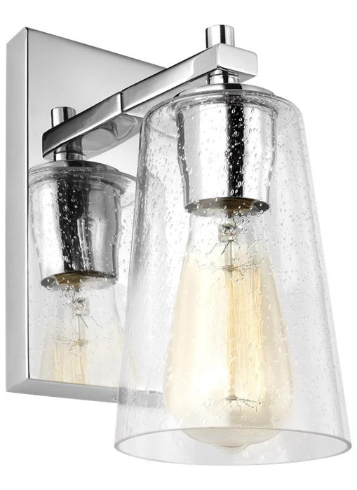 Generation Lighting Mercer 1-Light Sconce Chrome Finish With Clear Seeded Glass (VS24301CH)