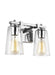 Generation Lighting Mercer 2-Light Vanity Chrome Finish With Clear Seeded Glass (VS24302CH)