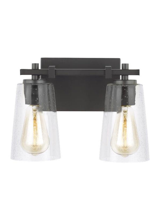 Generation Lighting Mercer 2-Light Vanity Oil Rubbed Bronze Finish With Clear Seeded Glass (VS24302ORB)