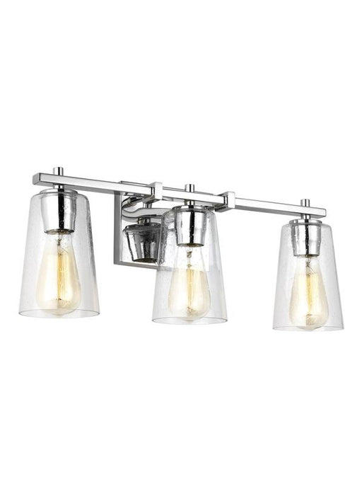 Generation Lighting Mercer 3-Light Vanity Chrome Finish With Clear Seeded Glass (VS24303CH)