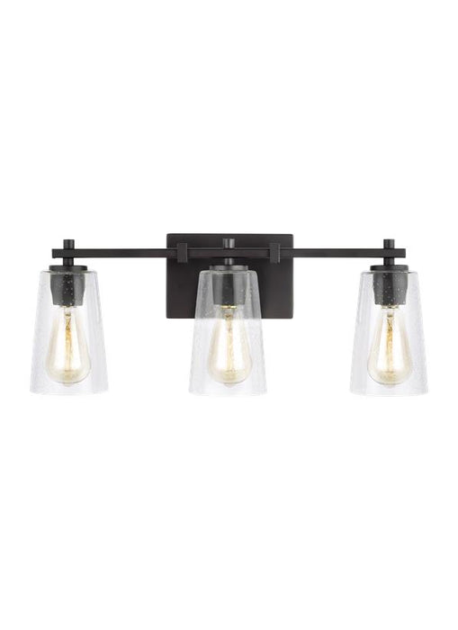 Generation Lighting Mercer 3-Light Vanity Oil Rubbed Bronze Finish With Clear Seeded Glass (VS24303ORB)