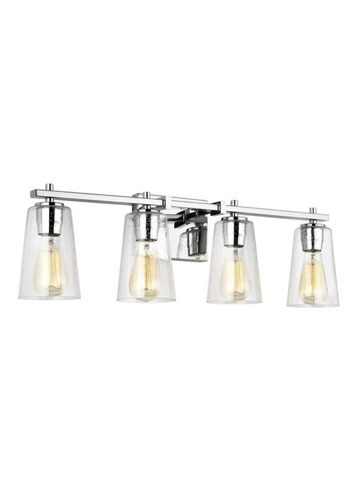Generation Lighting Mercer 4-Light Vanity Chrome Finish With Clear Seeded Glass (VS24304CH)